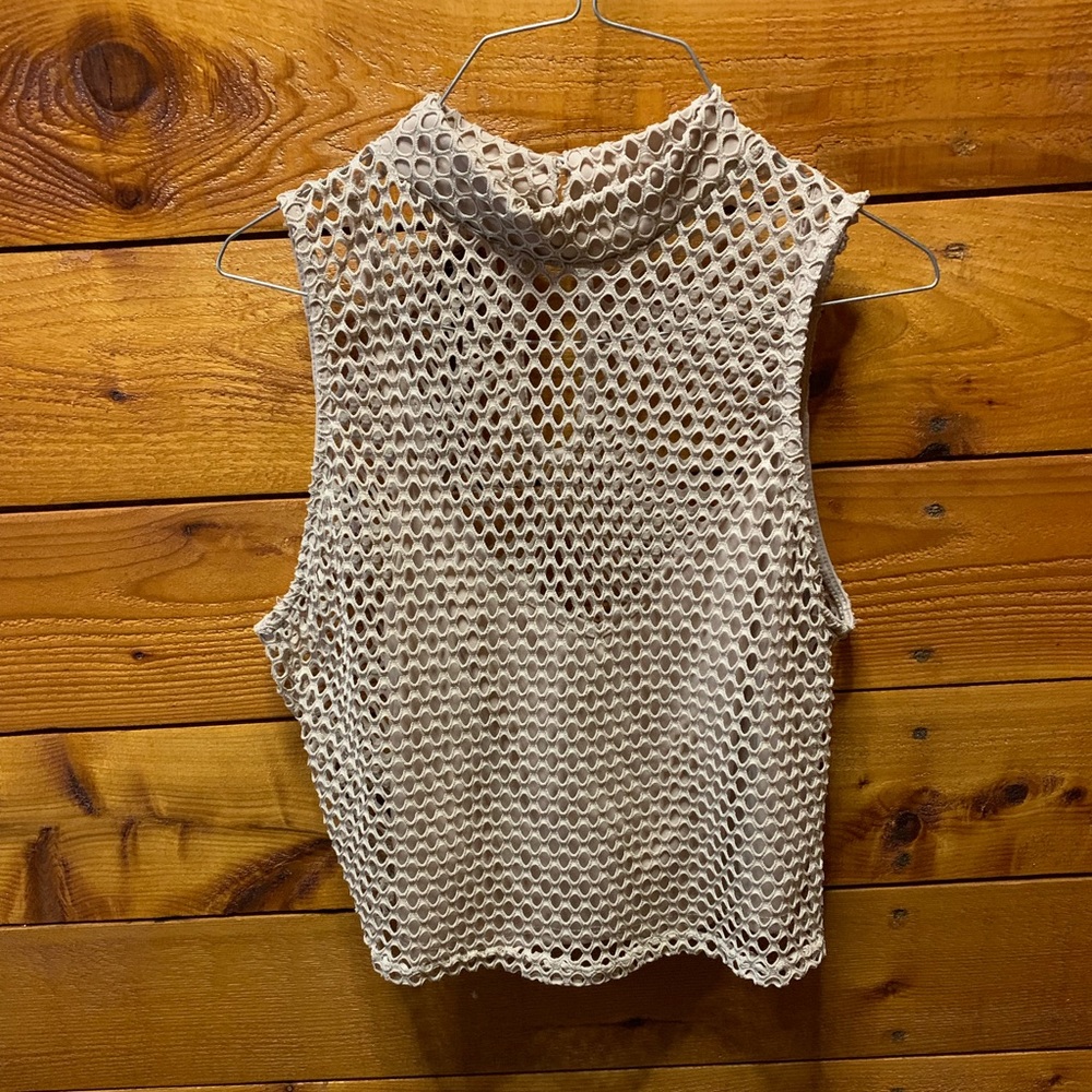 Charlotte Russe net crop top NWOT